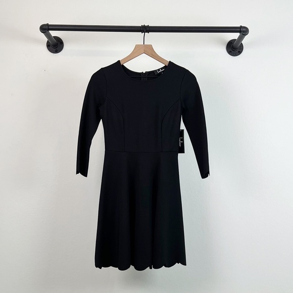 NWT Lulu’s Cumulonimbus Clouds Black Skater Dress - Picture 3 of 6